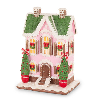 Pre-Order Lighted Pink Gingerbread Cottage 4616216