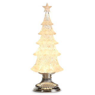 Pre-Order Lighted Silver Swirling Glitter Tree 4619273