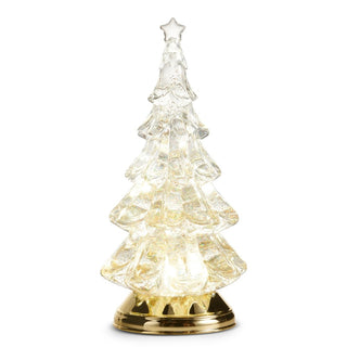 Pre-Order 12" Lighted Gold Swirling Glitter Water Tree 4619276