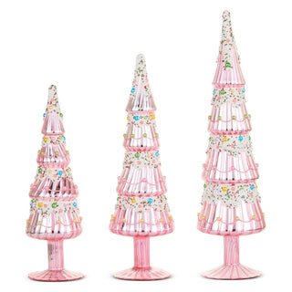 Pre-Order Glass Pink Sprinkle Trees Set 4623127