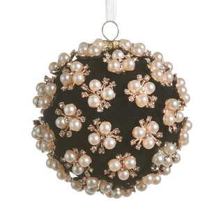 Pre-Order Pearl Clustered Black Ball Ornament 4624626