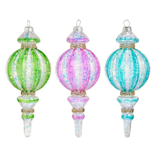 Pre-Order Bright Stripe Finial Ornament Set 4625033