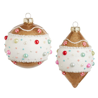 Pre-Order Glass Candy Dot Gingerbread Ornament Set  4625078