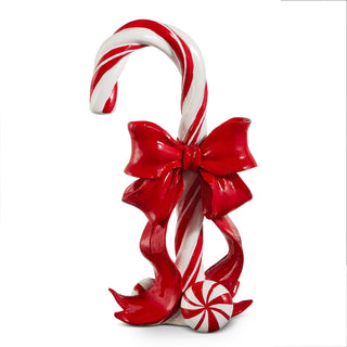 Pre-Order Red and White Candy Cane Bow Figurine 4630525
