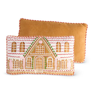Pre-Order Pink Gingerbread House Throw Pillow 4636591