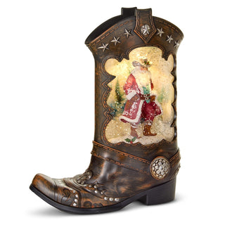 Pre-Order Cowboy Claus Lighted Water Boot 4640507