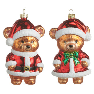 Pre-Order Beary Santa Bear Glass Christmas Ornament 4652907