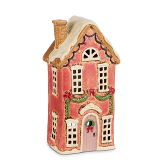 Pre-Order Pink Ceramic Tealight Candle House 4654853