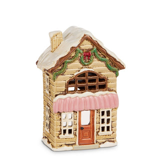 Pre-Order Pink Awning Tealight Candle Ceramic House 4654854