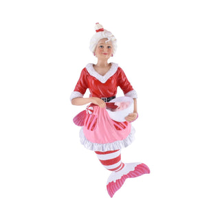 Santa's Head Baker Mermaid Ornament Figurine 55-55430
