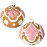 4 in Resin Elegant Sweets Ball Ornament Set