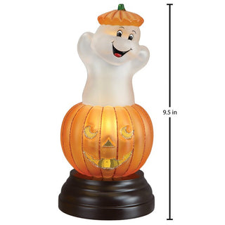 Halloween Ghost Pumpkin Light Figurine 52502