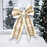 PRE-ORDER December Diamonds 16in Winter Lace Bow-Versailles  08-08219