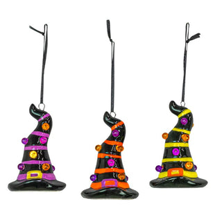 PRE-ORDER Halloween Witch Hat Ornament with Lights Set 56019