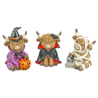 PRE-ORDER Halloween Costumed Highland Cow Set 56064