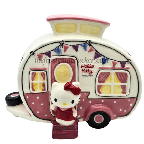 BLUE SKY CLAYWORKS SANRIO HELLO KITTY "HAPPY CAMPER" RETRO CAMPER FIGURINE NEW