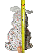 Cottontail Lane Easter White Sherpa Floral Bunny Rabbit Throw Pillow Reversible