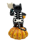 Blue Sky Clayworks Heather Goldminc Trick Or Treat Black Cat on Pumpkin 2022 NEW