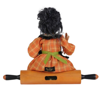 Karen Didion Pumpkin Spice Granny on Rolling Pin New 2024 Fall Halloween HASC-10