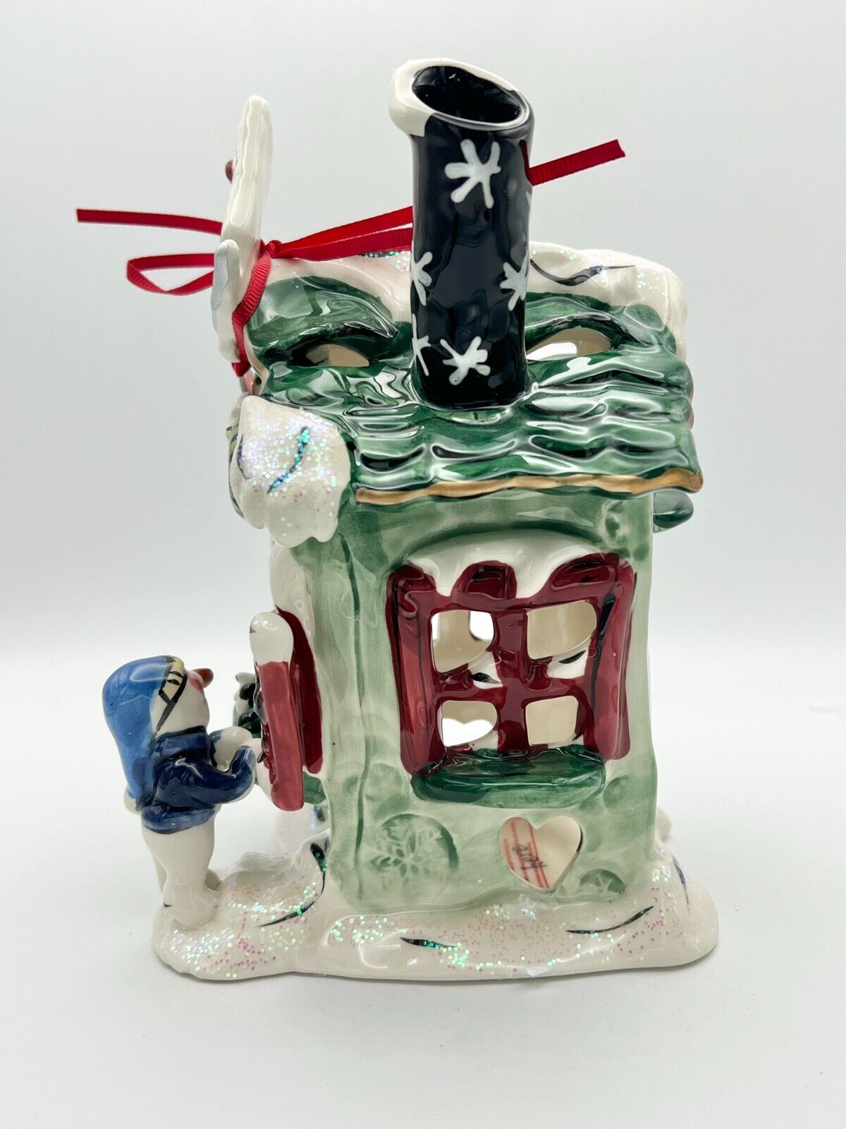 Blue Sky Clayworks “Frosty's Skate Rentals” Christmas Candle Tea Light House