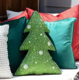 Luminous Tree Shaped Rhinestone Throw Pillow