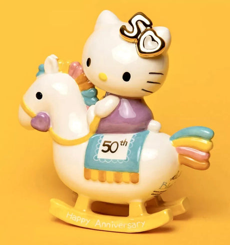 Blue Sky Clayworks Hello Kitty On Rocking Horse 50th Anniv Limited Edition. NEW