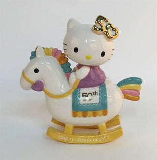 Blue Sky Clayworks Hello Kitty On Rocking Horse 50th Anniv Limited Edition. NEW