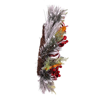 Christmas Gingerbread Artificial Wreath 20" Un-Lit Flocked Green WRT0500
