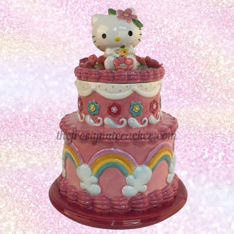 Blue Sky Clayworks Hello Kitty Pink Rainbow Cake Cookie Jar Heather Goldminc New