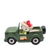 Blue Sky Hello Kitty Adventure Tours Green Jeep Truck Tea Light Candle House NEW