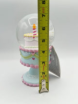 Pastel Tiered Cake Bakery LED Light Up SnowGlobe Water Globe Pastel Christmas