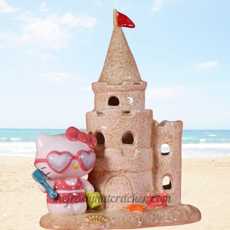 Blue Sky Clayworks HELLO KITTY Sandcastle Beach Candle House New 2024