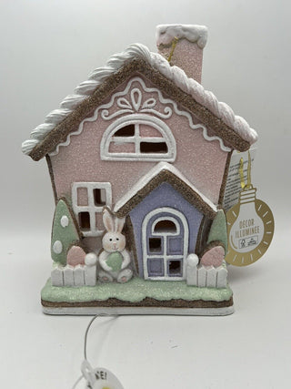 Cupcakes & Cashmere Easter Bunny Light UP Gingerbread House