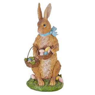 RAZ Imports Exclusive VINTAGE RABBIT WITH BASKET OF EGGS 10 in Easter 2024 RI2