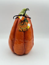 Blue Sky Clayworks Halloween ORANGE PUMPKIN with CANDY CORN New