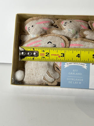 Burlap Farmhouse Easter Bunny Garland