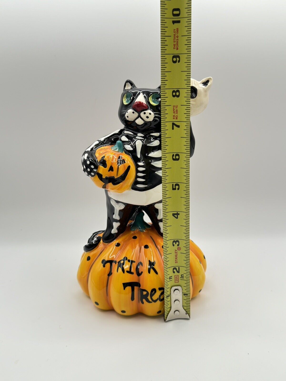 Blue Sky Clayworks Heather Goldminc Trick Or Treat Black Cat on Pumpkin 2022 NEW