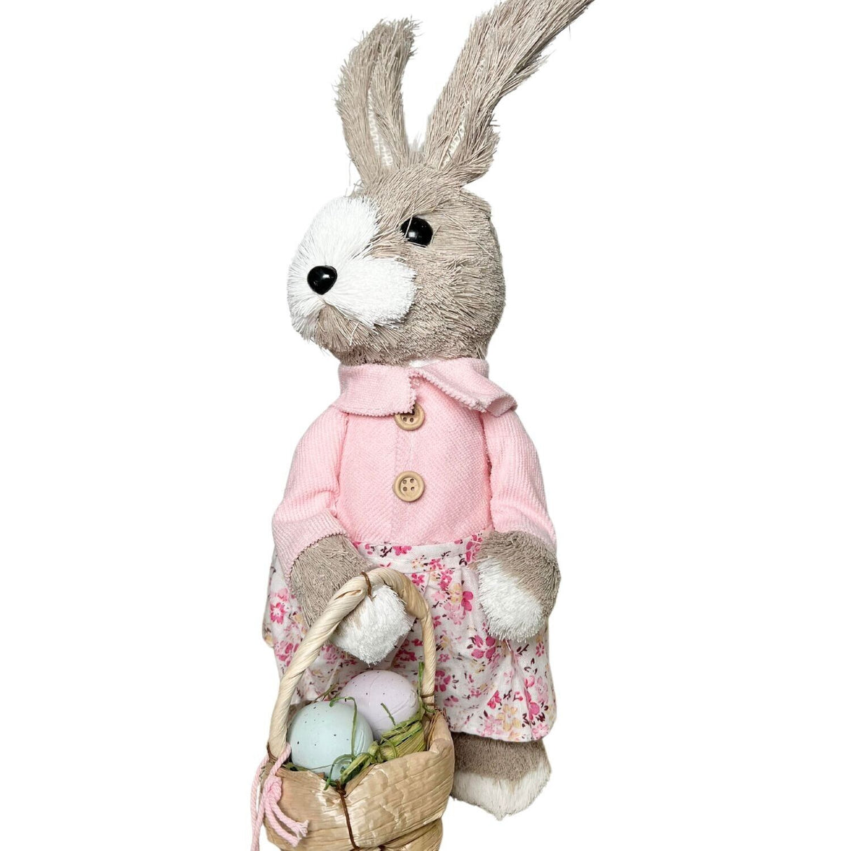 Bunny Boulevard Easter 2024 Sisal Bunny Farmhouse Rabbit Pink Floral E3