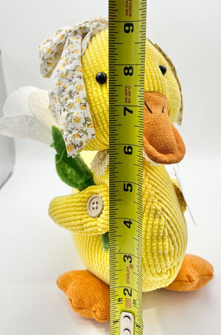 9" Prarie Easter Spring Duck Beanie Bottom Shelf Sitter