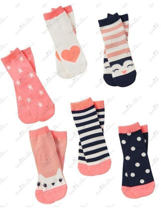 Gymboree Polar Pink Penguin Stars Stripes Socks 2T-3T Sock 6 pack Retail NWT 