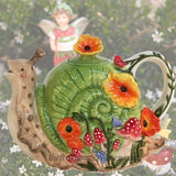 Snail Teapot Ceramics by Blue Sky Heather Goldminc Animal Decor Tea Pot NEW