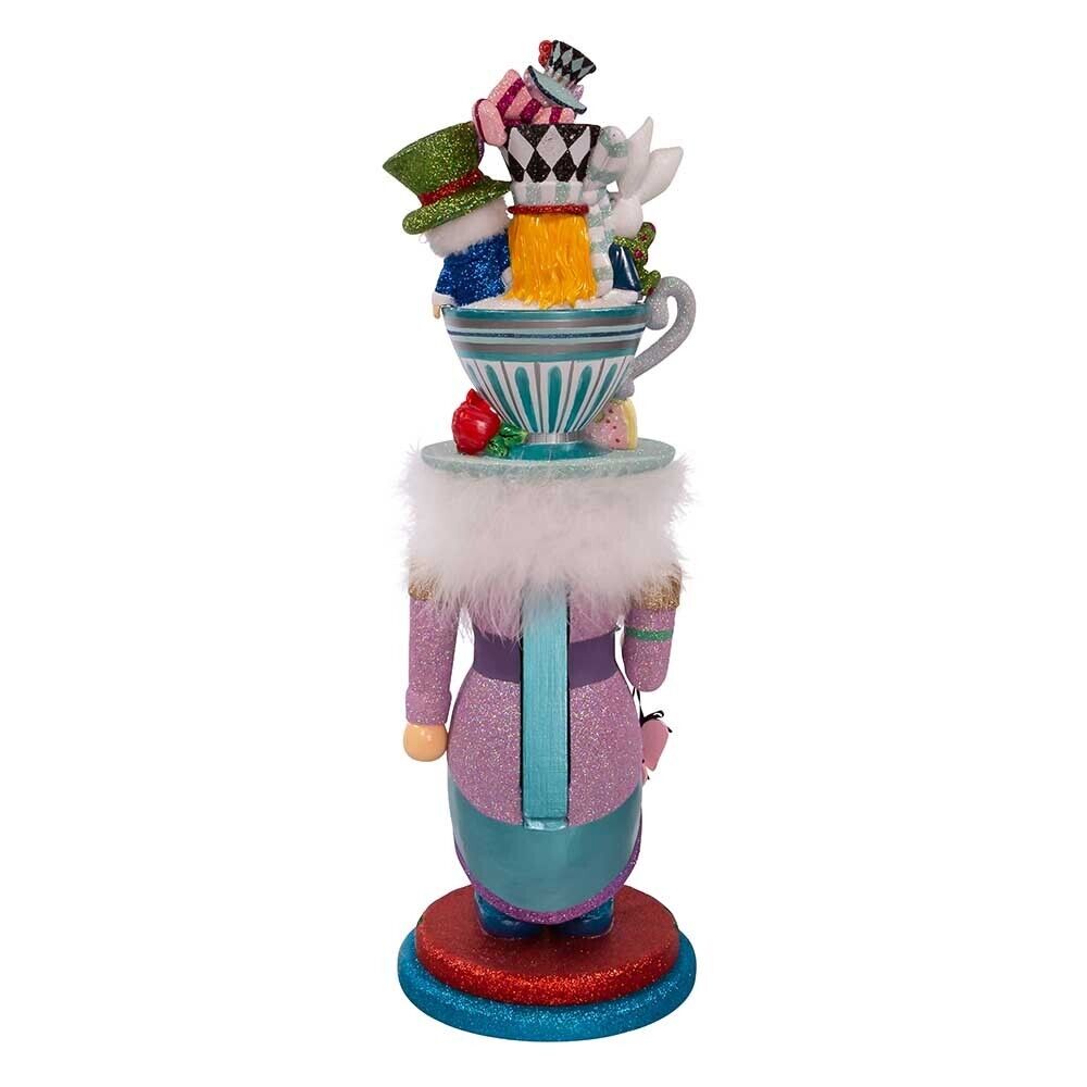 Kurt Adler Hollywood Alice & Friends in Tea Cup Party Hat Nutcracker 18" K54