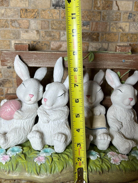 Cottontail Lane Silly Easter Rabbits Bunnies Table Mante Decor Easter Eggs 2024