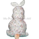 Cottontail Lane Easter White Sherpa Floral Bunny Rabbit Throw Pillow Reversible