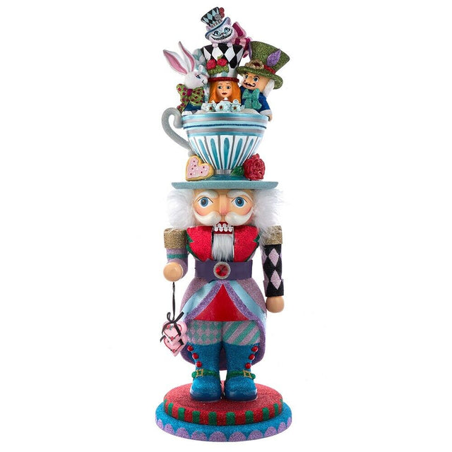 Kurt Adler Hollywood Alice & Friends in Tea Cup Party Hat Nutcracker 24" K47