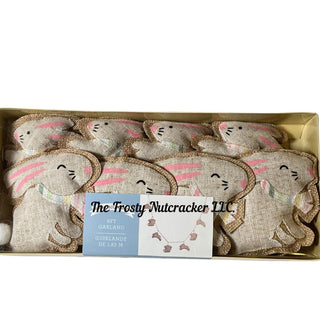 Burlap Farmhouse Easter Bunny Garland
