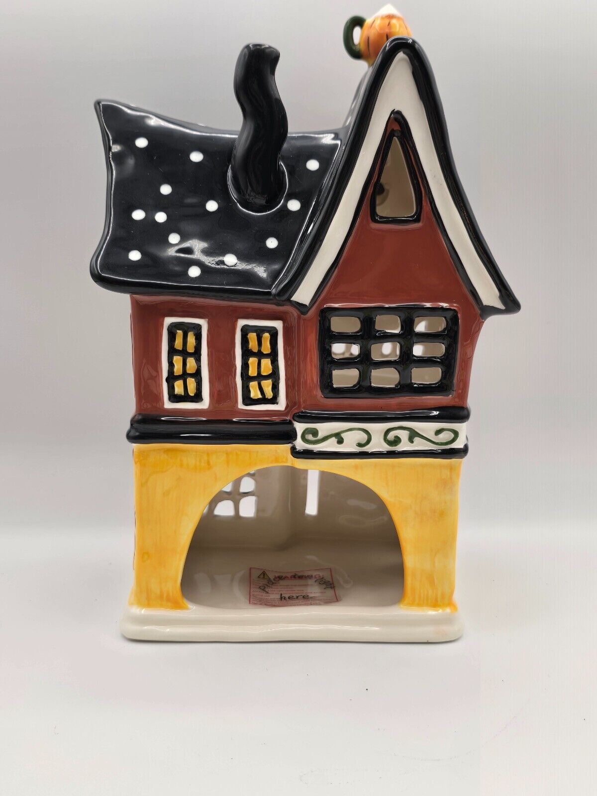 Blue Sky Clayworks Pumpkin Spice Spooky Halloween Tealight House 2024