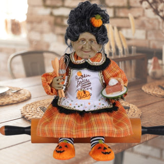 Karen Didion Pumpkin Spice Granny on Rolling Pin New 2024 Fall Halloween HASC-10
