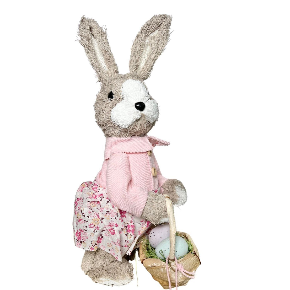 Bunny Boulevard Easter 2024 Sisal Bunny Farmhouse Rabbit Pink Floral E3