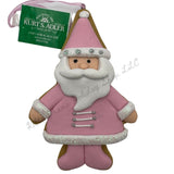 Kurt Adler Pink Frosted Santa Cookie Ornament TikTok Pink Christmas K3